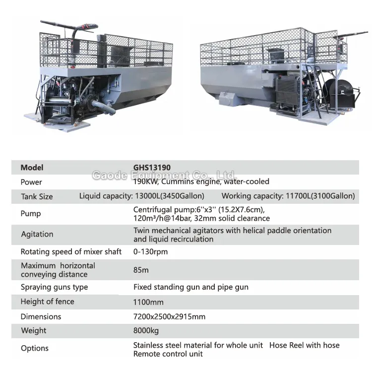 Gaodetec GHS13190 High efficiency hydroseeding equipment for erosion control
